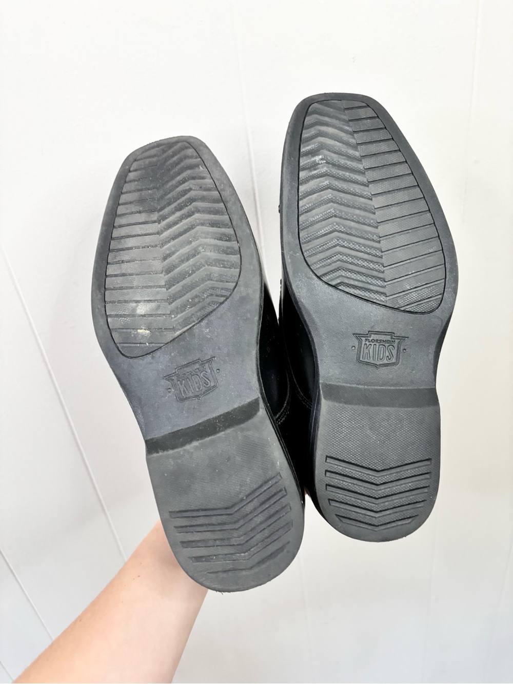 Florsheim big kids Reveal Cap Toe Ox, Jr. dress shoes black leather size 5 wide - Picture 5 of 8